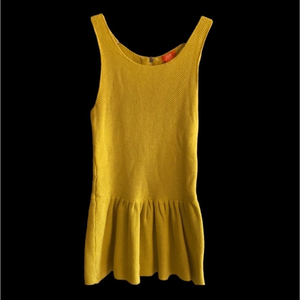 Pretty Knit Casual Dress Yellow‎